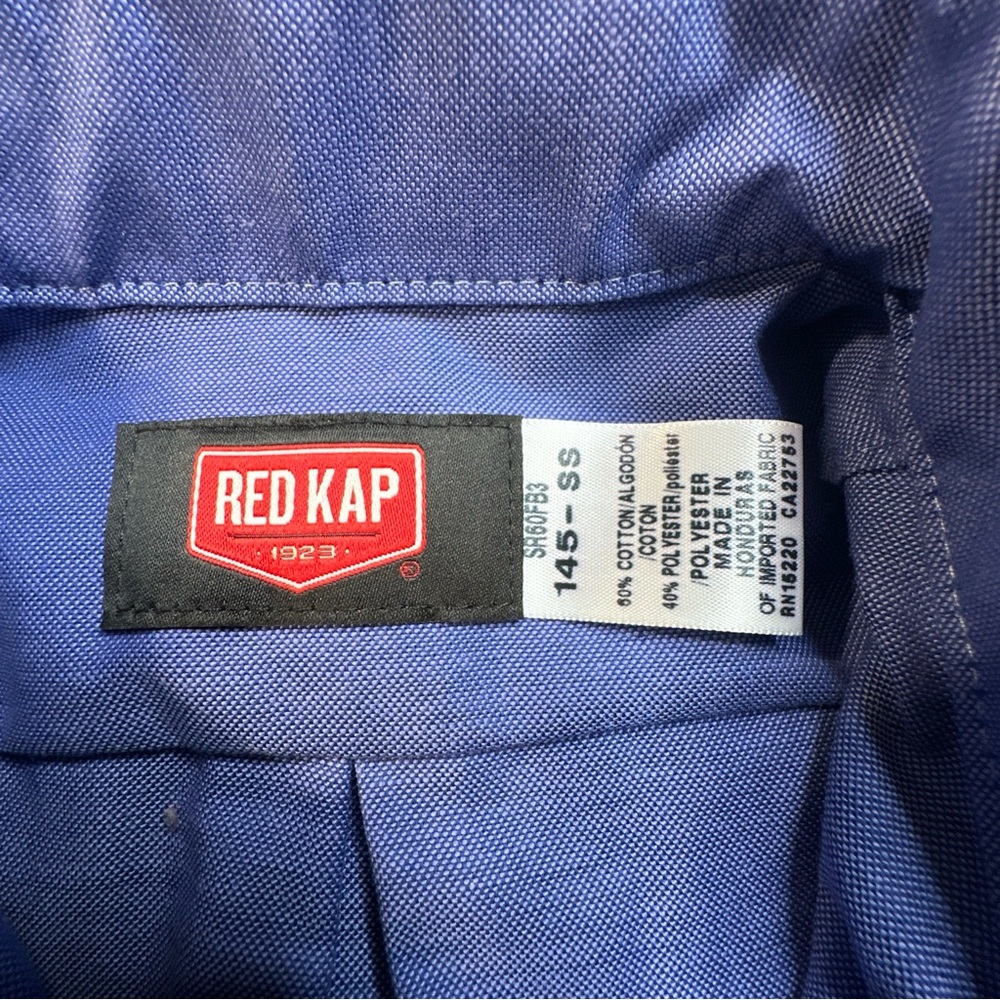Lot Of 2 Red Kap Work Shirt Poplin Pocket Men's Uniform Dark & Lot Blue - Picture 3 of 3